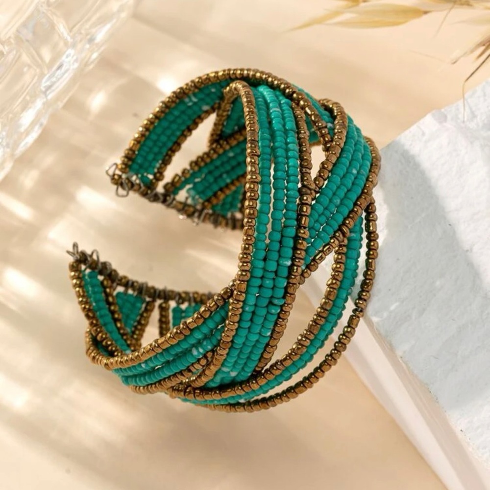 ❤️Turquoise Beaded Cuff Bracelet 5 for $10 Deal!